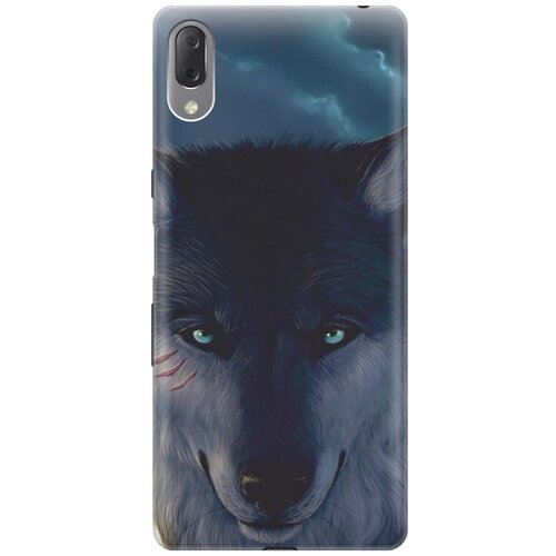 фото Re:paчехол - накладка artcolor для sony xperia l3 с принтом "взгляд волка"