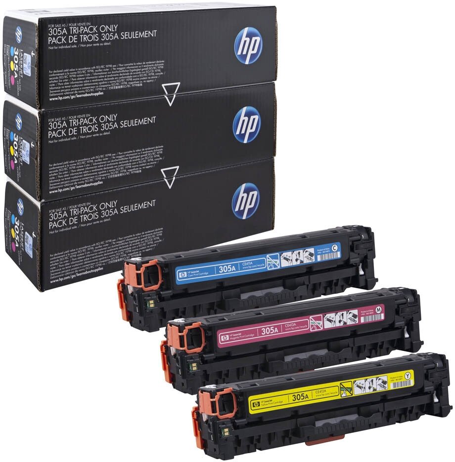 Набор картриджей HP CF370AM для CLJ Pro M351a M375nw M475dn/dw M451nw/dn/dw (2600 стр) CYM Tri-Pack - фото №17