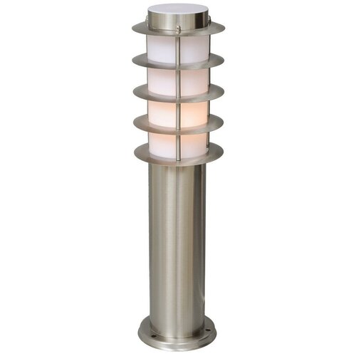De Markt Уличный светильник Плутон 809040601, E27, 40 Вт, цвет арматуры: серебристый, цвет плафона белый