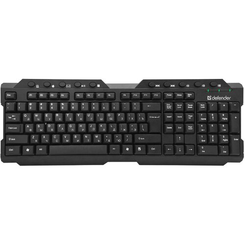 Компьютерная мышь и клавиатура Defender Element HB-195 RU черный мультимедиа 45195 109000₽