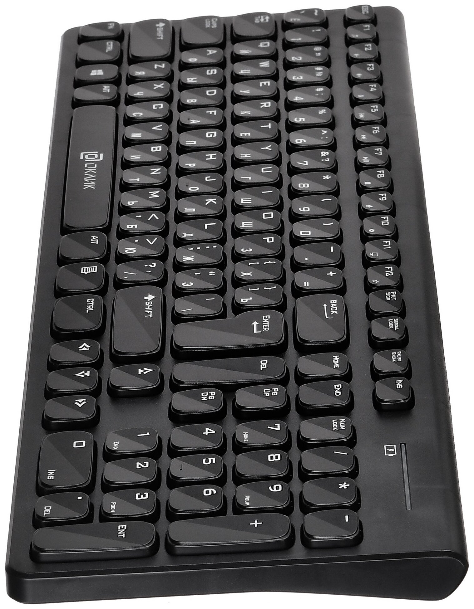Клавиатура OKLICK , USB, Радиоканал, черный - фото №3