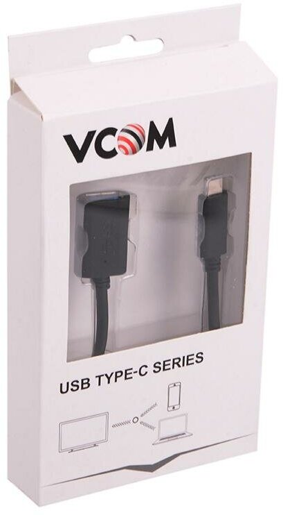 Переходник/адаптер VCOM USB - USB Type-C (CU409), 0.22 м, 1 шт., черный VCOM Telecom - фото №6