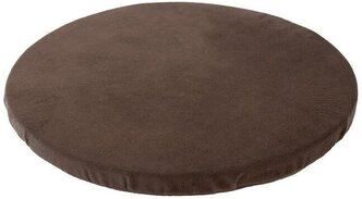 Круглая подушка на стул DeNASTIA 31,5см, бархатная, цвет коричневый, P111193