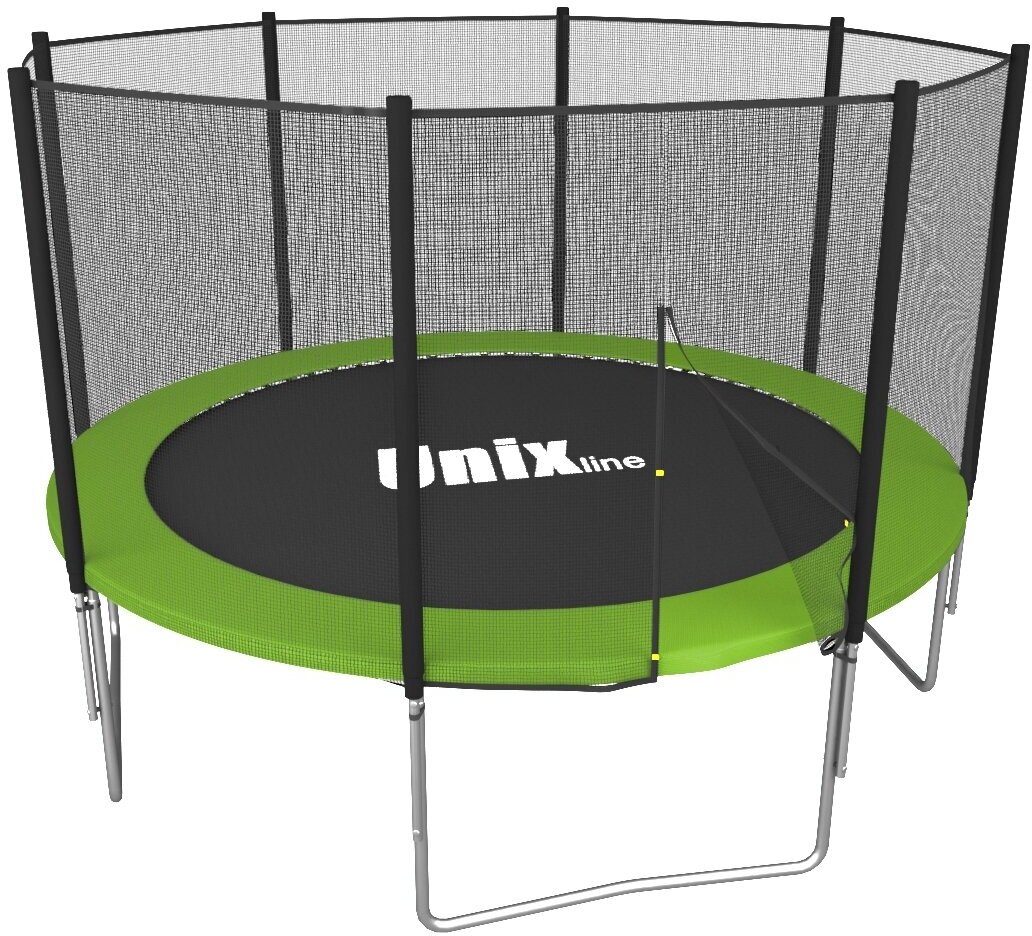 фото Батут Unix line Simple с внешней сеткой 8 футов - 240 см (зеленый)