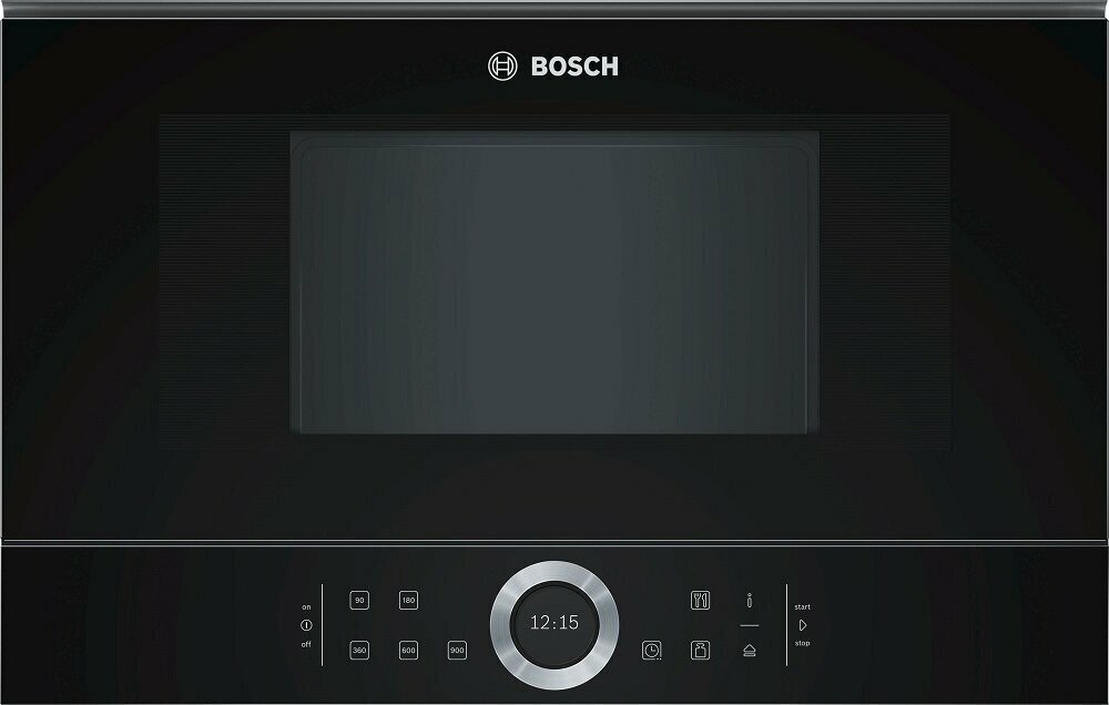 Встраиваемая микроволновая печь Bosch BFR634GB1 21л 7 программ чёрная