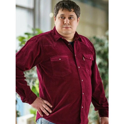фото Рубашка , размер l, бордовый нет бренда