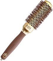 Термобрашинг для укладки волос керамический + ион Expert Blowout Shine Wavy Bristles Gold&Brown 35 мм