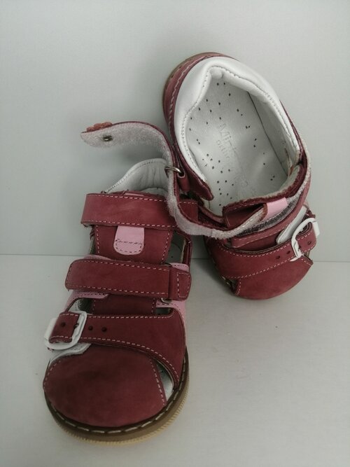 Сандалии Mini-Shoes, натуральная кожа, каблук Томаса, анатомическая стелька, размер 22, розовый