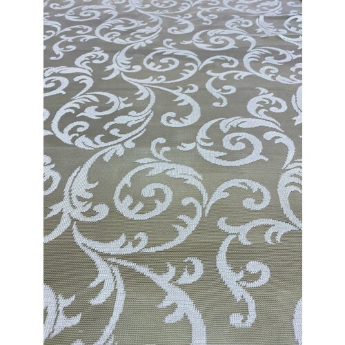 Ткань гипюр-сетка ажурная, светло-розовый, высота 275 см.