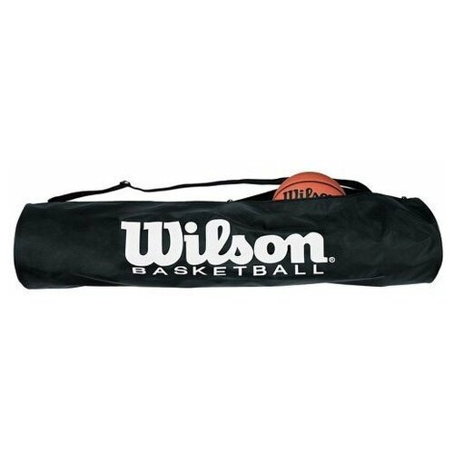 фото Сумка на 5 мячей wilson tube bag, арт.wtb1810, на 5 баскет. мячей,лого wilson, нейлон,пэ, черный