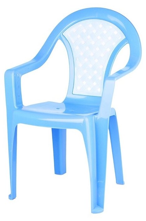 Кресло детское Плетенка (синий) Альтернатива /М2606 - фотография № 1
