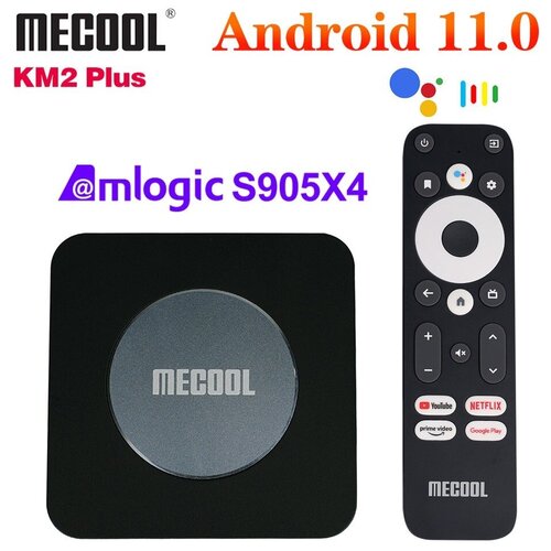 Медиаплеер MECOOL KM2 Plus 2/16 Gb mecool kh6 медиаплеер androidtv 10 4gb 32gb s905w