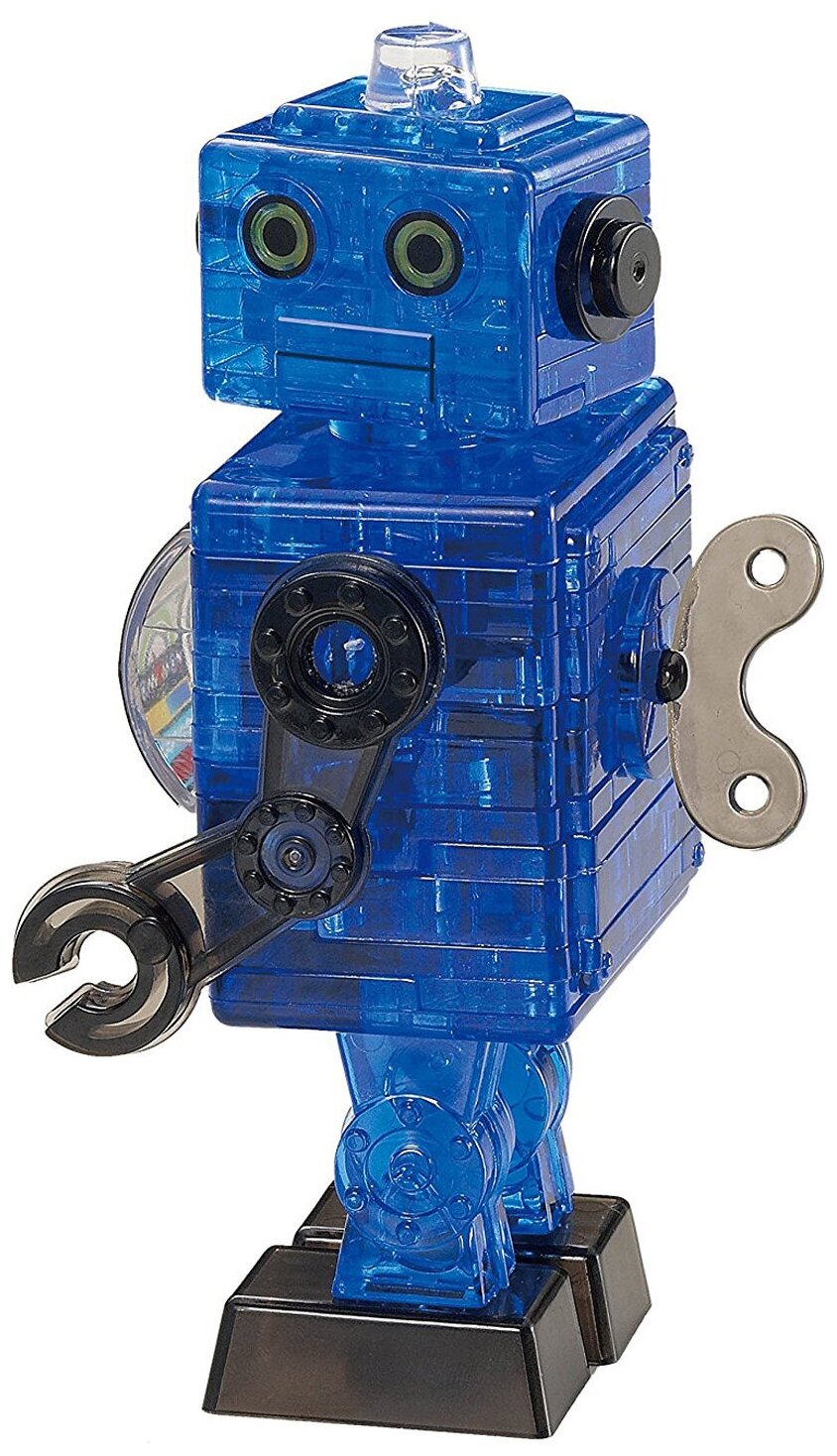 Головоломка 3D Crystal Puzzle Робот cиний цвет: синий - фото №3