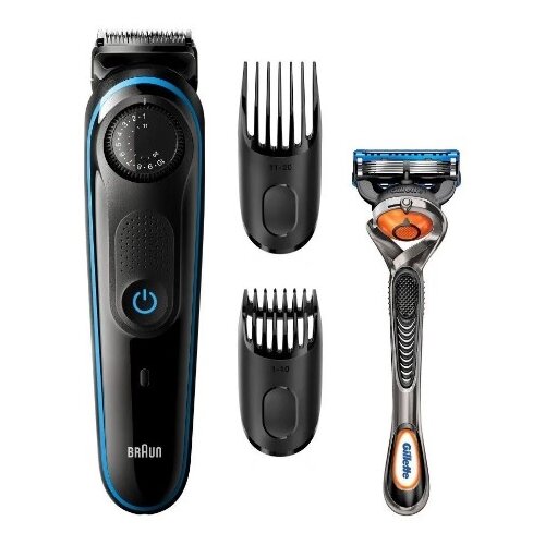 Набор для стрижки Braun   BT3240 + Бритва Gillette + 1 кас (3/486), синий/черный