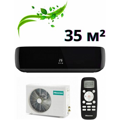 Инверторная сплит-система (Кондиционер) на 36 кв. Hisense BLACK CRYSTAL DC Inverter AS-13UW4RYDTG03BG/AS-13UW4RYDTG03BW