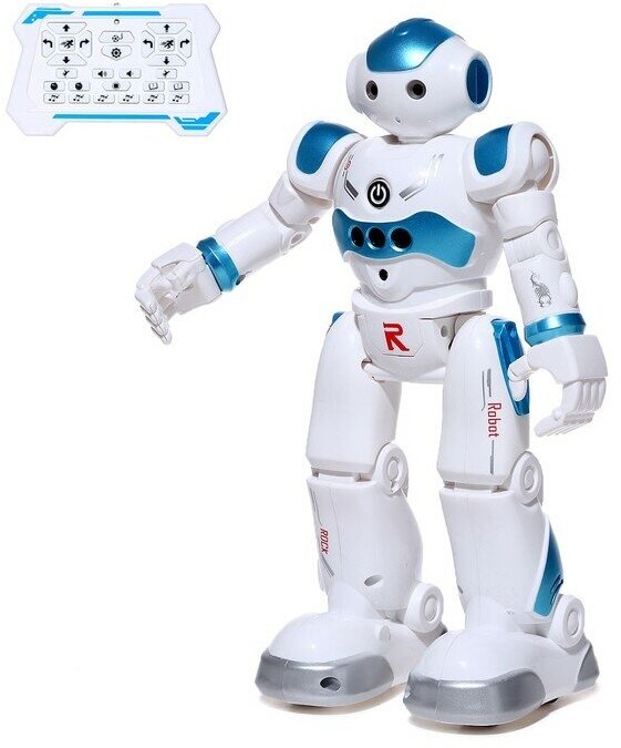 ZHORYA Робот «Робо-друг», с дистанционным и сенсорным управлением, русский чип, цвет синий