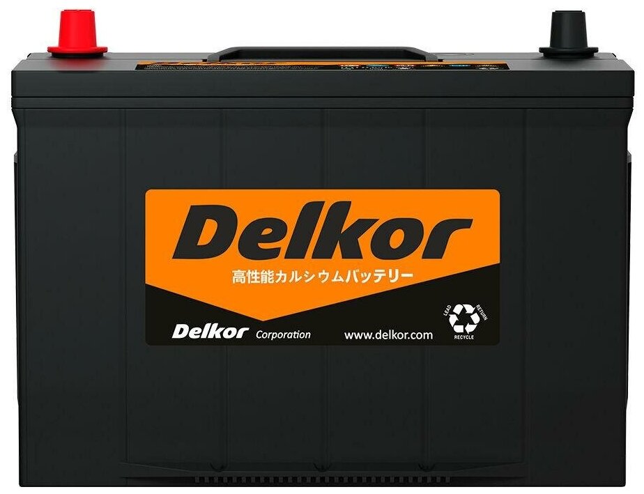 Аккумулятор автомобильный DELKOR 115D31R 6СТ-100 прям. 306x173x225