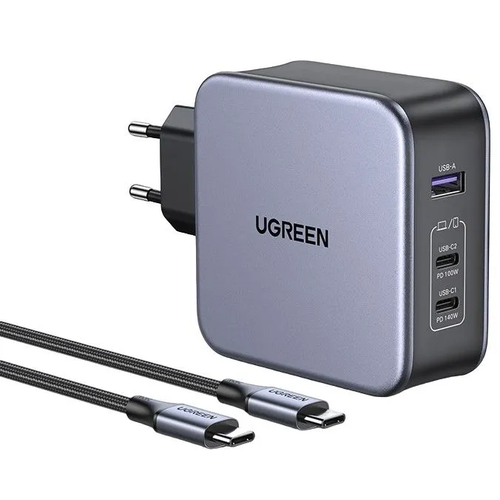 Сетевое з/у UGREEN CD289 (90549) Nexode быстрая зарядка для macbook iphone samsung xiaomi huawei gcr 100w сетевое зарядное устройство на 3 порта 1 type a 2 type c pd 3 0 сетевой адаптер gan tech quick charger