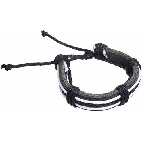 фото Плетеный браслет queen fair, белый, черный