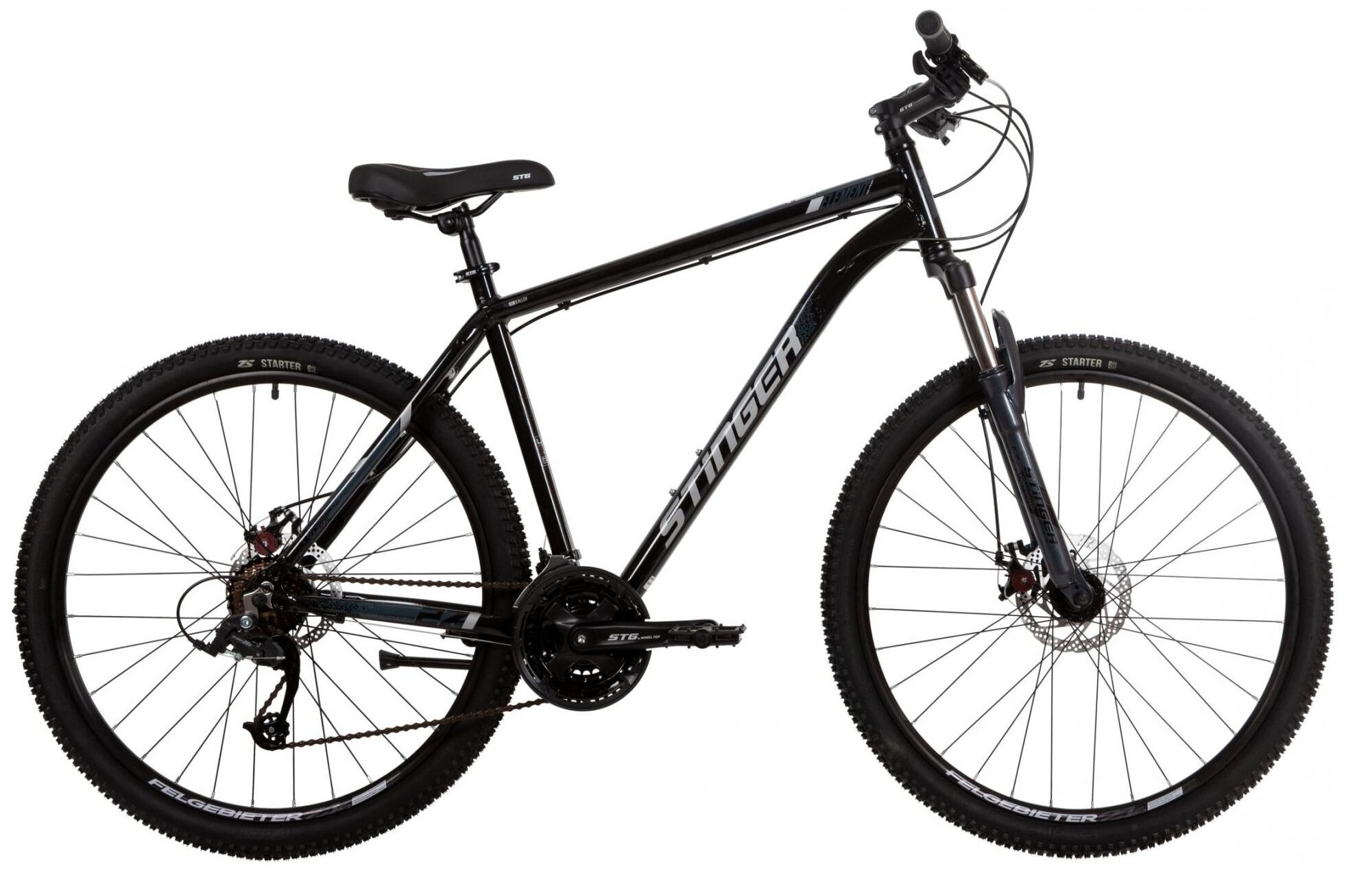 Горный (MTB) велосипед Stinger Element STD 27.5 (2022) черный 18" (требует финальной сборки)