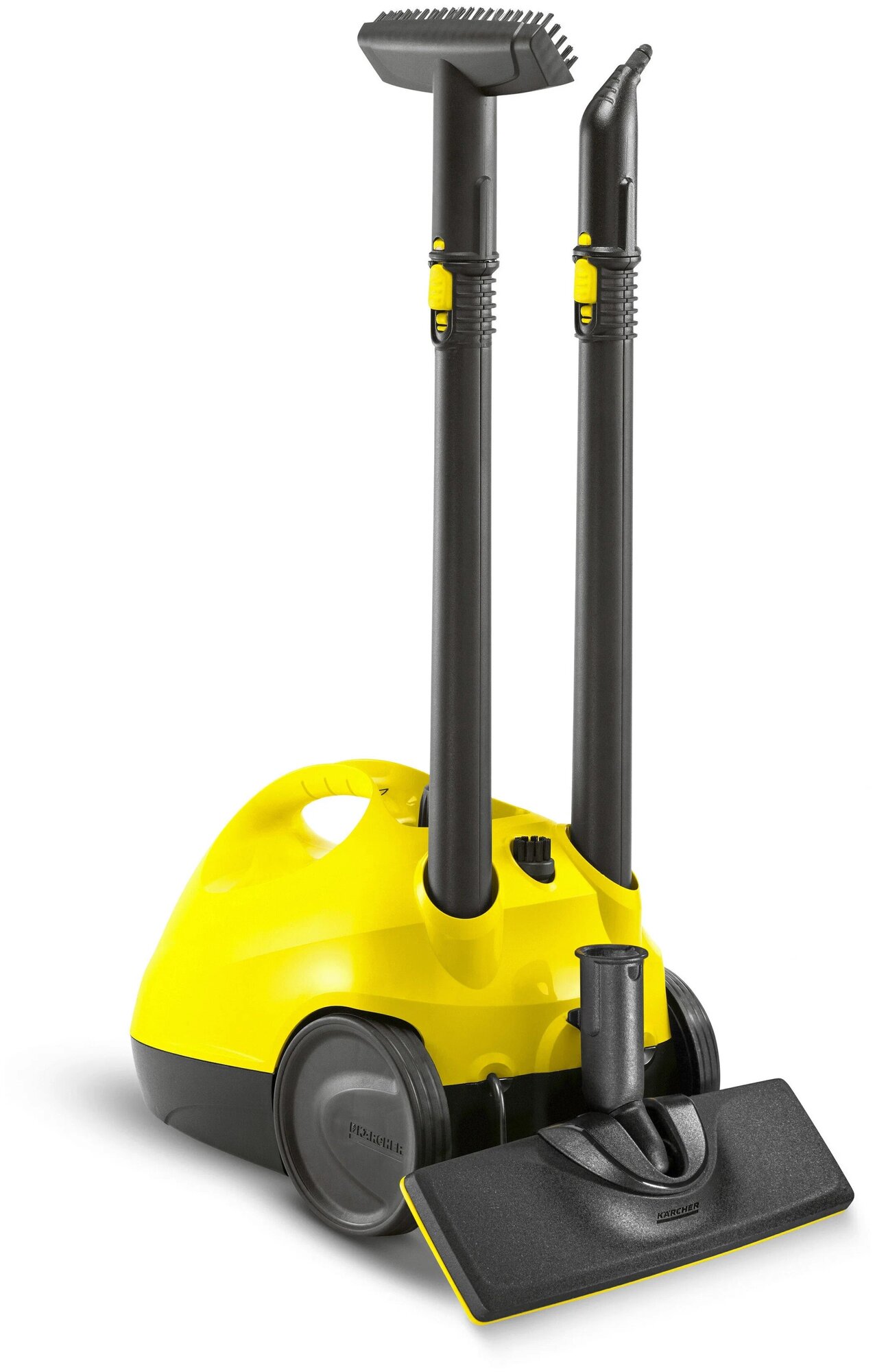 Пароочиститель Karcher SC 2 EasyFix + аксессуары VELER: 2 салфетки для пола, 2 обтяжки для ручной насадки, 4 щёточки, насадка для мойки окон - фотография № 4