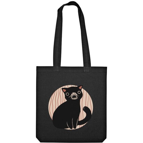 Сумка шоппер Us Basic, черный сумка котик монстр серый