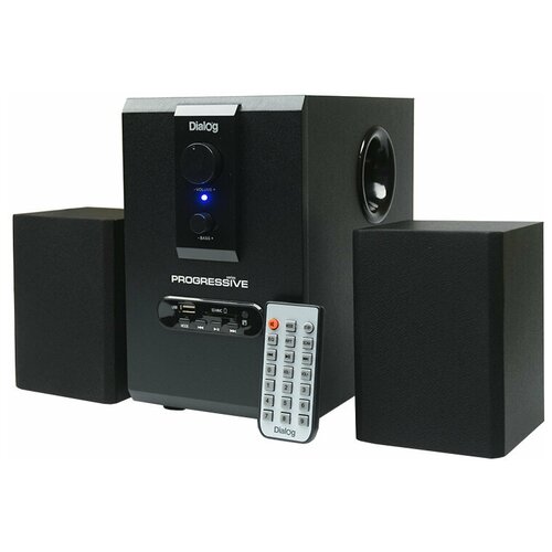 Комплект Dialog AP-150, 3 колонки, black компьютерные колонки 2 1 dialog ap 150 2 х 5вт 10вт mp3 пульт ду 220в коричневые