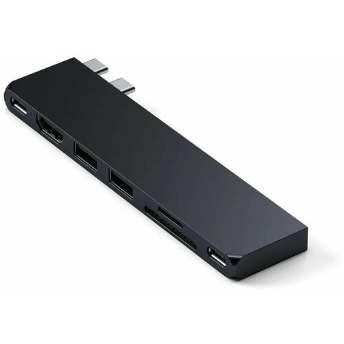 Адаптер Satechi USB-C Pro Hub Slim Adapter. Цвет: черный