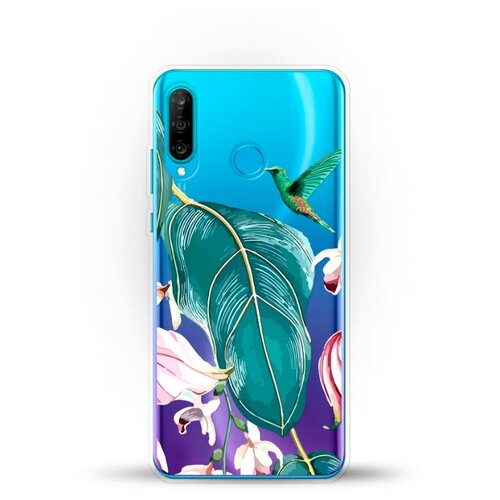фото Силиконовый чехол колибри на huawei nova 4e andy & paul