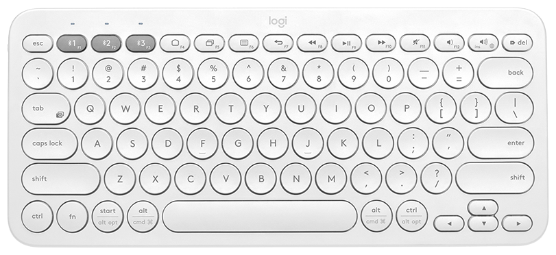 Клавиатура Logitech K380 Multi-Device, беспроводная, белый (920-009589) , 1 шт.