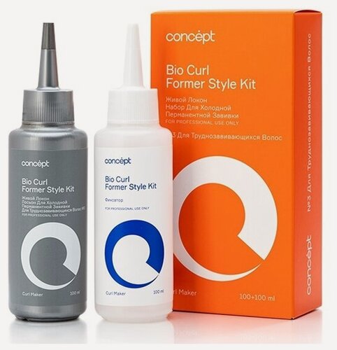 Изображение товара Набор для холодной перманентной завивки Concept Живой локон №3, для труднозавиваемых волос, 2*100 мл