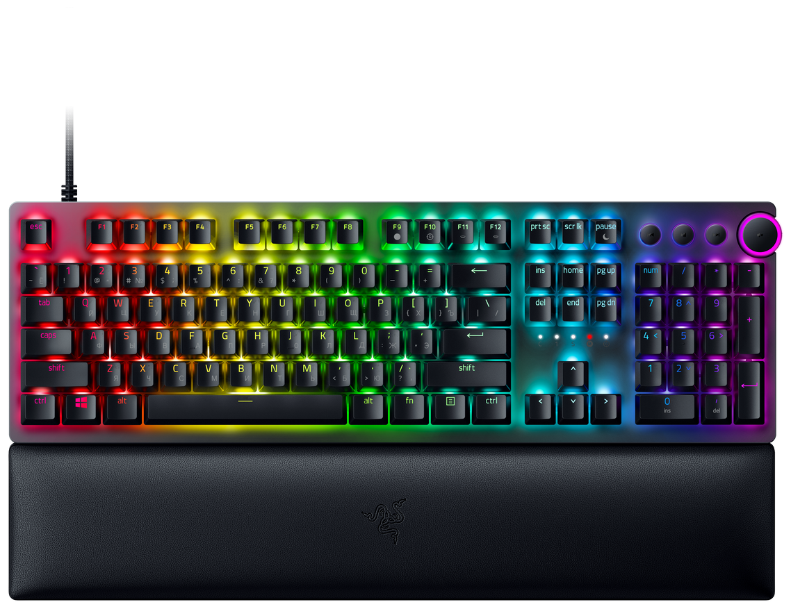 Razer Huntsman V2 (Purple Switch) Игровая клавиатура Razer Huntsman V2 (Purple Switch) - Russian Layout Gaming Keyboard RZ03-03931300-R3R1