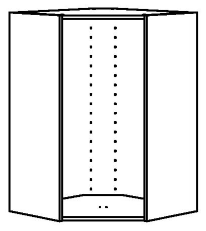 METOD метод каркас навесного углового шкафа 68x68x100 см белый - фотография № 2