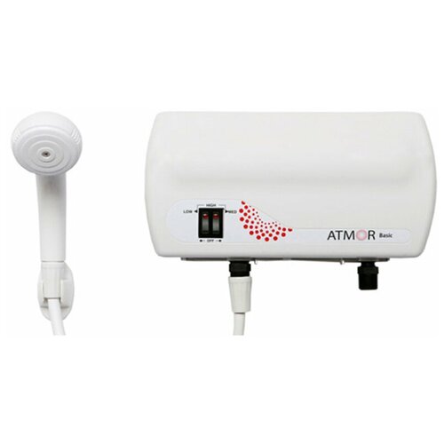 Водонагреватель проточный Atmor Basic Shower электрический 5 кВт горизонтальный 582400₽