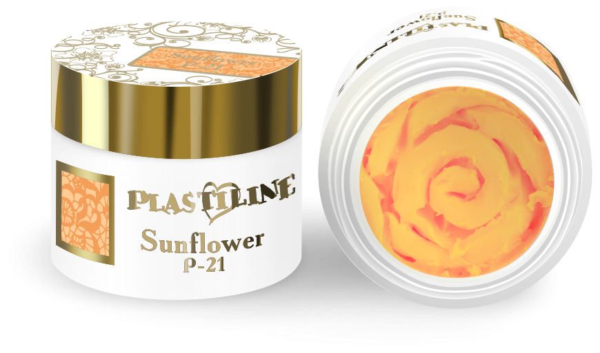 Гель-пластилин для лепки на ногтях, гель для дизайна, цвет неоново-оранжевый P-21 Sunflower, 5 мл.