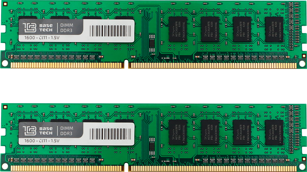 Комплект памяти DDR3 DIMM 8Gb (2x4Gb) 1600MHz BaseTech (BTD31600C11-4GN-K2)