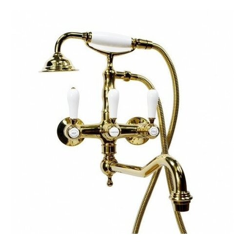 Смеситель на ванну Magliezza Bianco 50605-4-do в комплекте с лейкой TL-4-do