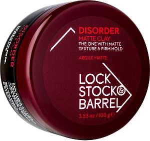 Глина для волос Lock Stock & Barrel Глина жесткая для коротких волос Disorder Matte Clay 100 г