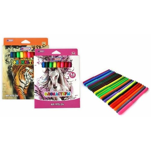 Фломастер 24 цветов в картонной упаковке на европодвесе 589₽