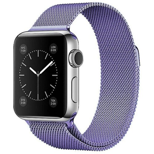 ремешок для apple watch 38 40 41 мм milanese loop металл серебро Лавандовый металлический ремешок Milanese Band для Apple Watch 38/40/41 mm