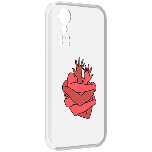 Чехол MyPads сердце из ручек для ZTE Axon 30 5G / Axon 30S задняя-панель-накладка-бампер