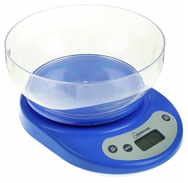 Весы кухонные HOMESTAR HS-3001, электронные, до 5 кг, автоотключение, голубые