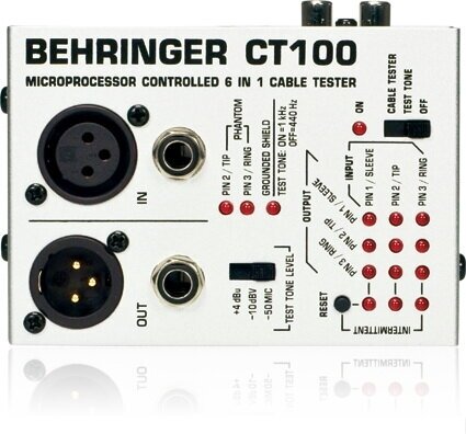 Behringer CT100 Микропроцессорный универсальный тестер для диагностики и отстройки звукового оборудования