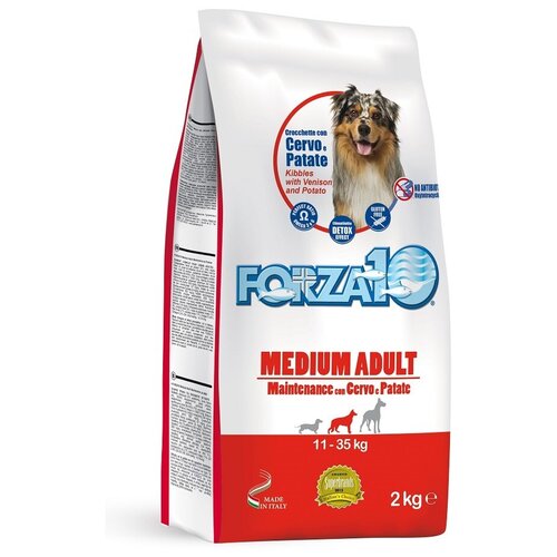 Сухой корм для собак Forza10 оленина, с картофелем 1 уп. х 1 шт. х 2 кг (для средних пород)