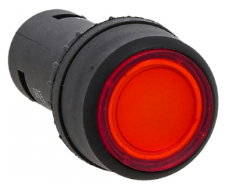 Кнопка SW2C-10D NO с подсветкой красная IP54 - фотография № 2