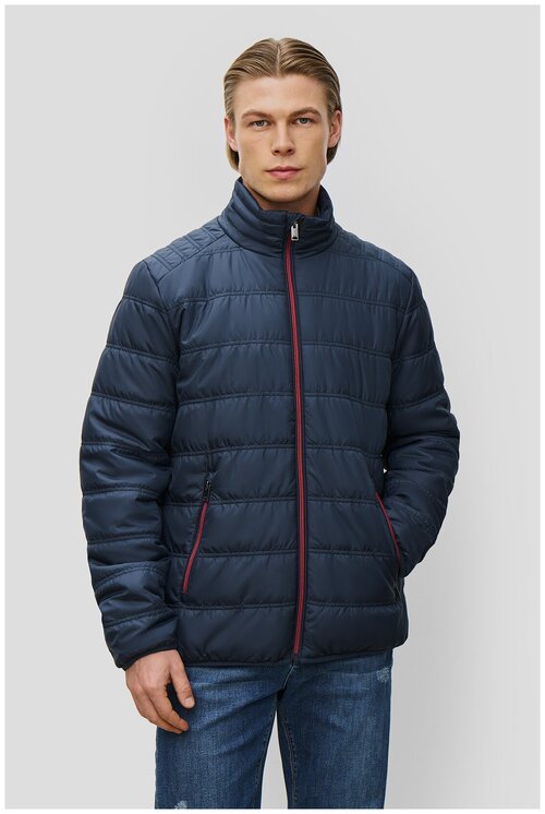 Куртка Baon, демисезон/лето, силуэт прямой, манжеты, карманы, подкладка, без капюшона, водонепроницаемая, ветрозащитная, размер 48, синий