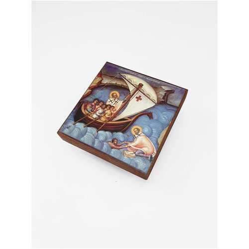 Икона Николай Чудотворец (Спасение на водах), размер иконы - 15x18 икона николай чудотворец размер иконы 15x18