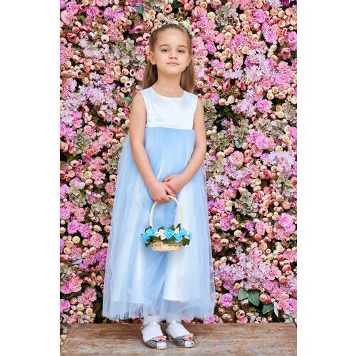 Платье Ольга Столярова, размер Рост 116, голубой