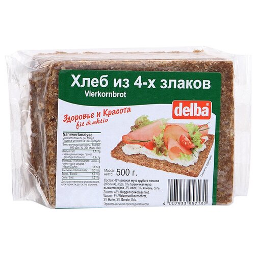 Хлеб Delba из 4-х злаков, 500 гр.