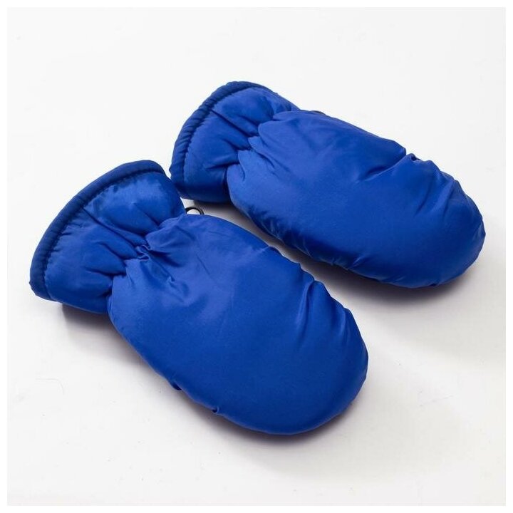 фото Варежки зимние детские , цв. синий, р-р 15